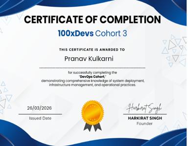 DevOps Cohort Certification
